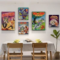bandai cartoon tom and jerry good quality prints and posters vintage room home bar cafe decor stickers wall painting