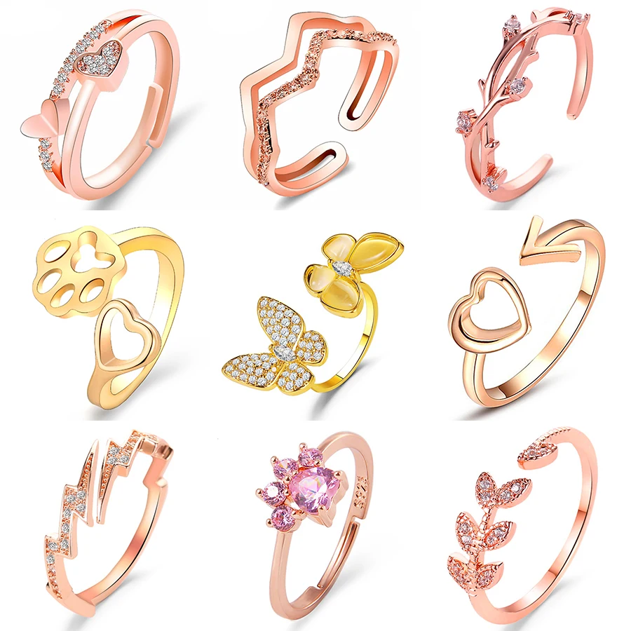 

Новинка 2022, Лидер продаж, простое кольцо для собаки, необычное открытое регулируемое кольцо в виде лапы любимой собаки, модное женское кольц...