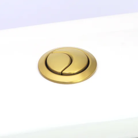 1 шт., золотая кнопка смыва клапана унитаза для Siamp для Skipper 45, кнопка двойного смыва, круглая кнопка бачка