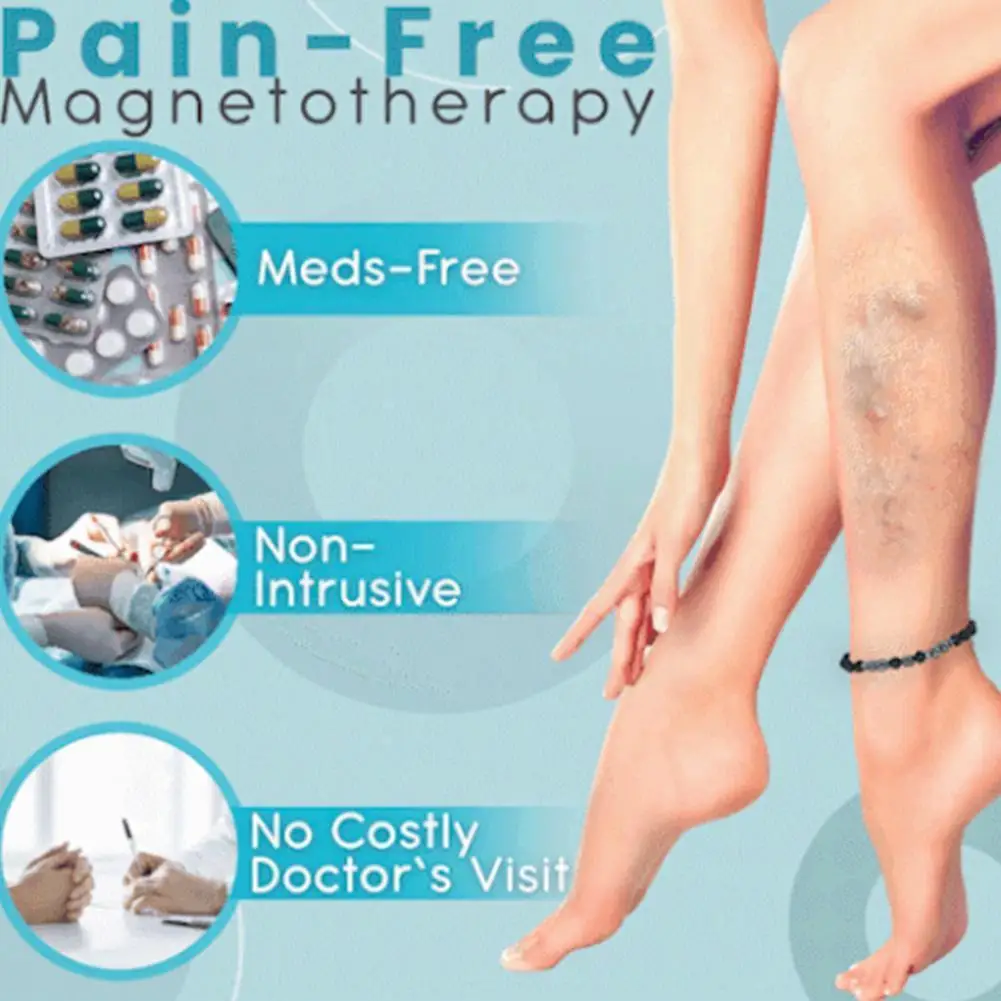 

23.5cm Magnet Anklet Anti-varicose Vein And Swelling Magnetic Anklet E1h8