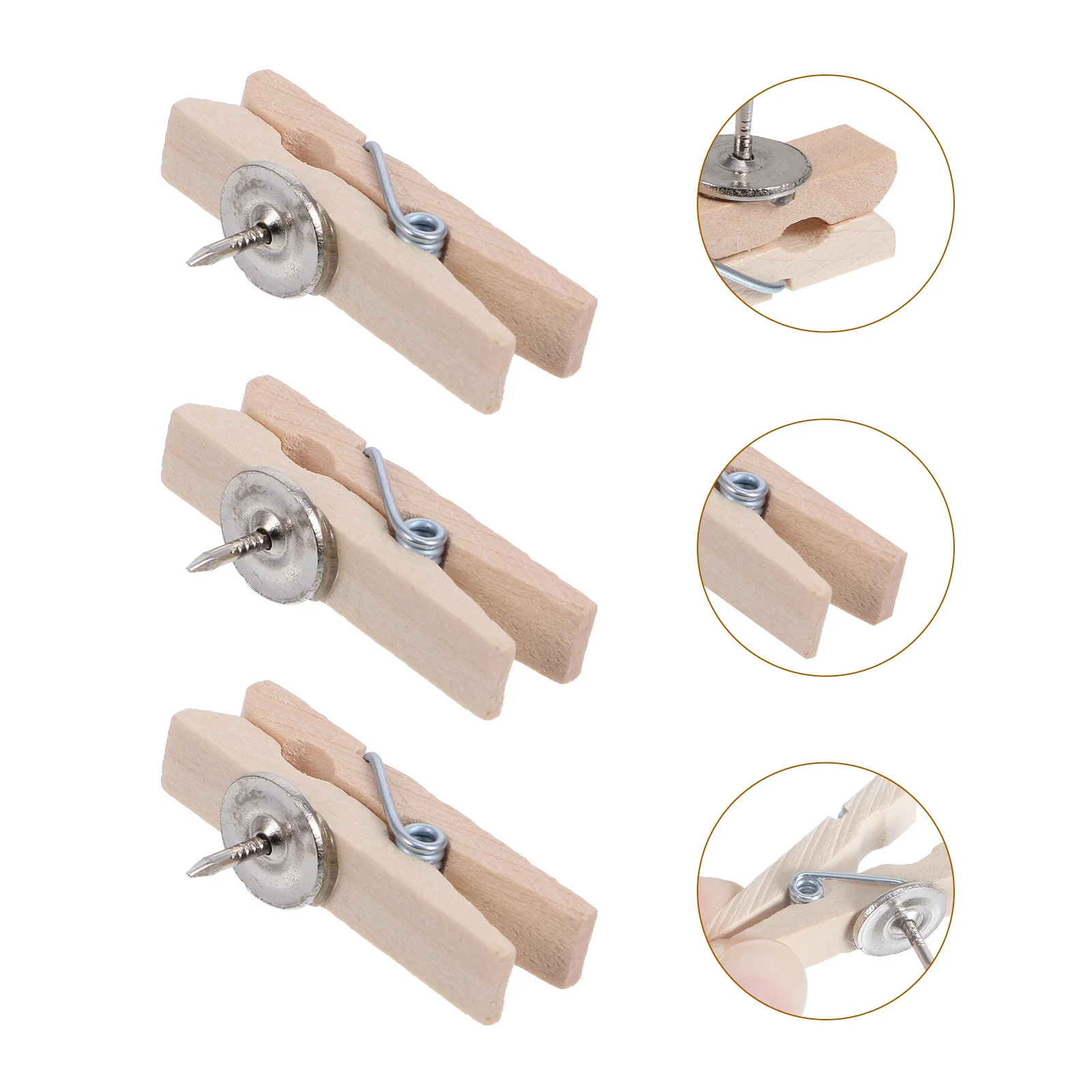 

Wedding Decor Photo Wall Clip Clothespins Crafts Wood Clothes Woodsy Decor Clear Clips Wooden Nail Thumbtack Wooden Cork board