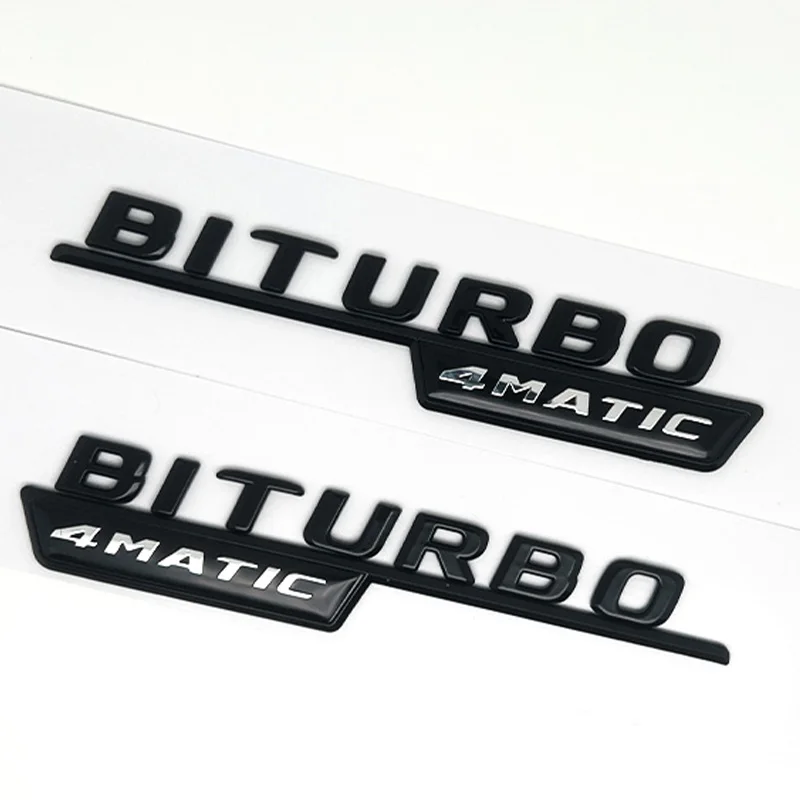 

3D защитные боры в coche BITURBO 4MATIC insignia emblema pegatina para Mercedes C43 AMG W205 W204 E43 W213 W212 GLC43 GLE43 W166