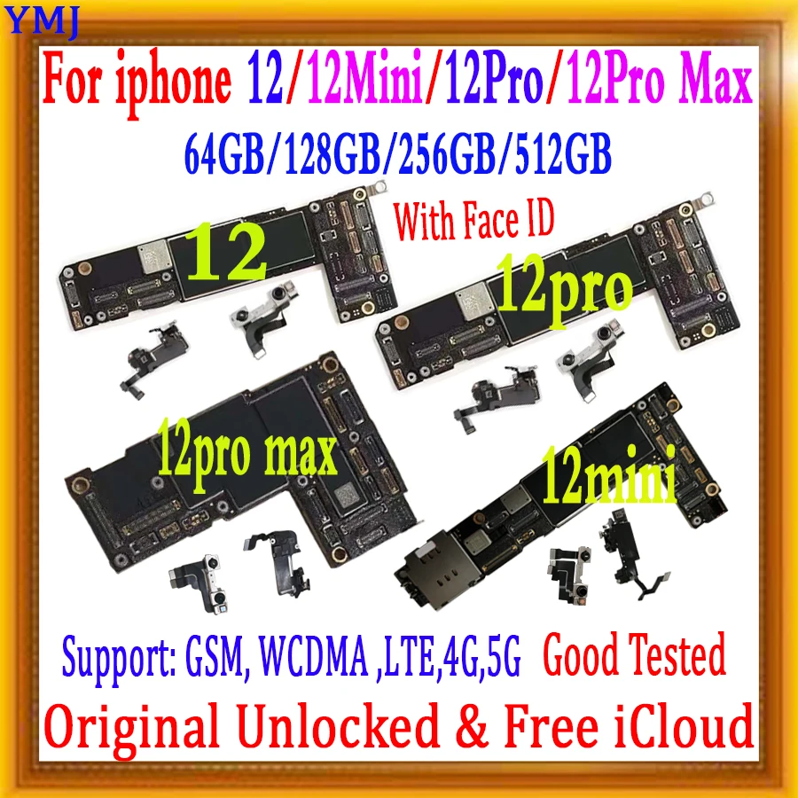 Aggiornamento supporto per iPhone 12/12 Mini/12 Pro /12Pro Max scheda madre 64GB 128GB 256GB nessuna scheda madre Account ID