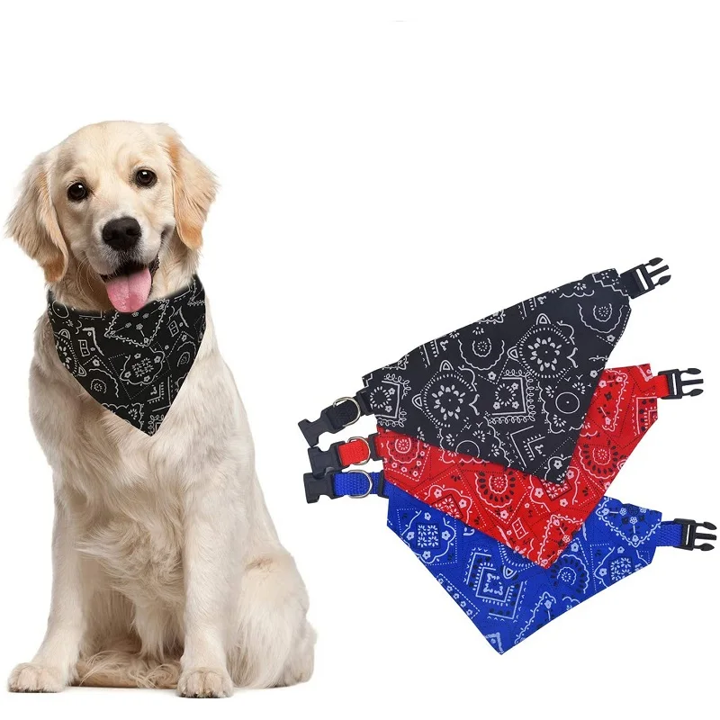 

Dog Triangular Bandage Bow Ties Adjustable Cats Scarf Bandana Collar Bibs Puppy Triangle Towel Kerchief Neck Decor Pets Products