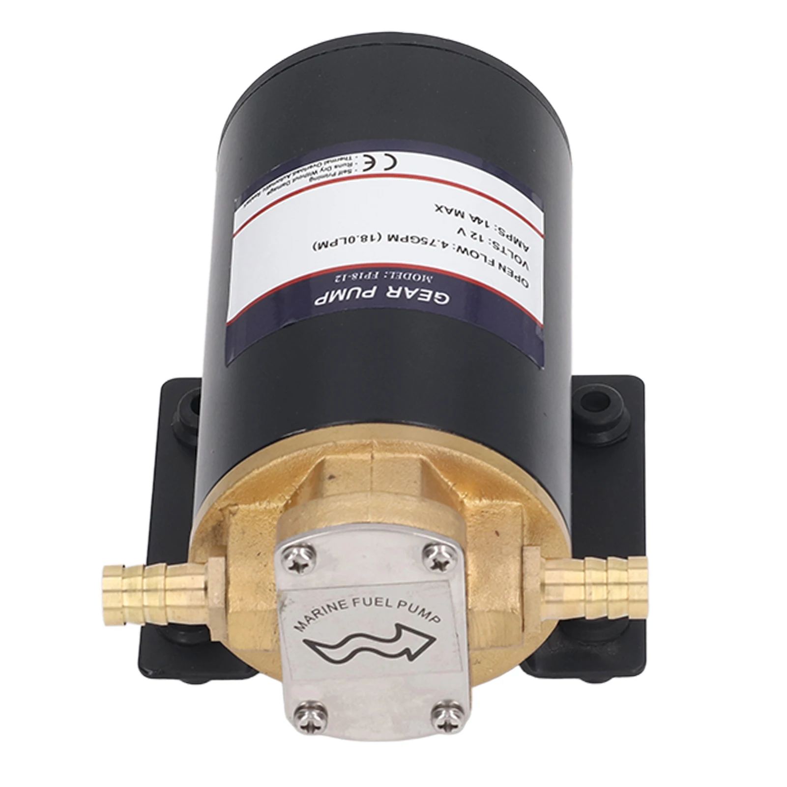 Самовсасывающий шестеренный насос Латунный клапан Резиновое основание 4.75GPM 18LPM