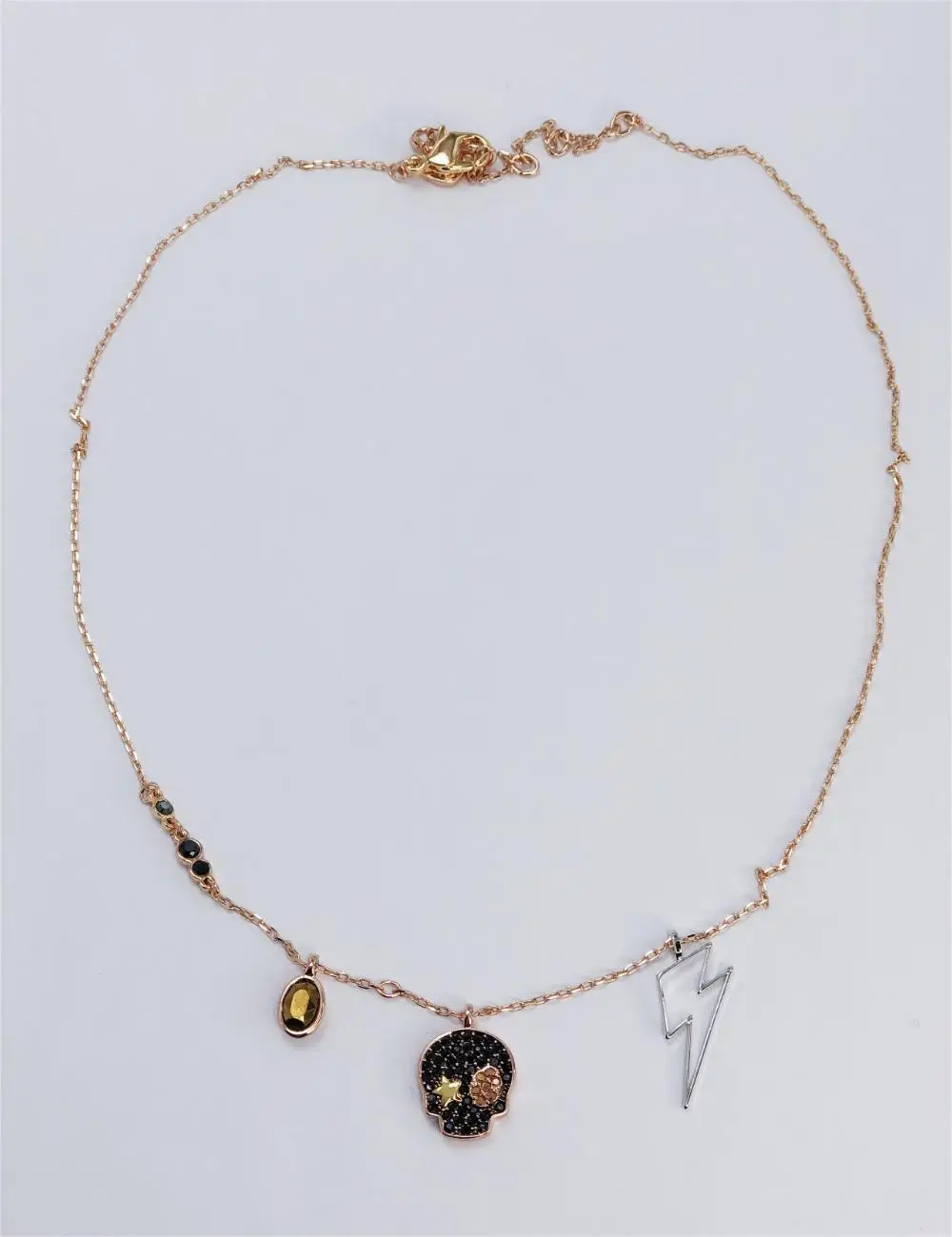 Модное женское ожерелье из стерлингового серебра 925 пробы с двойным черепом и