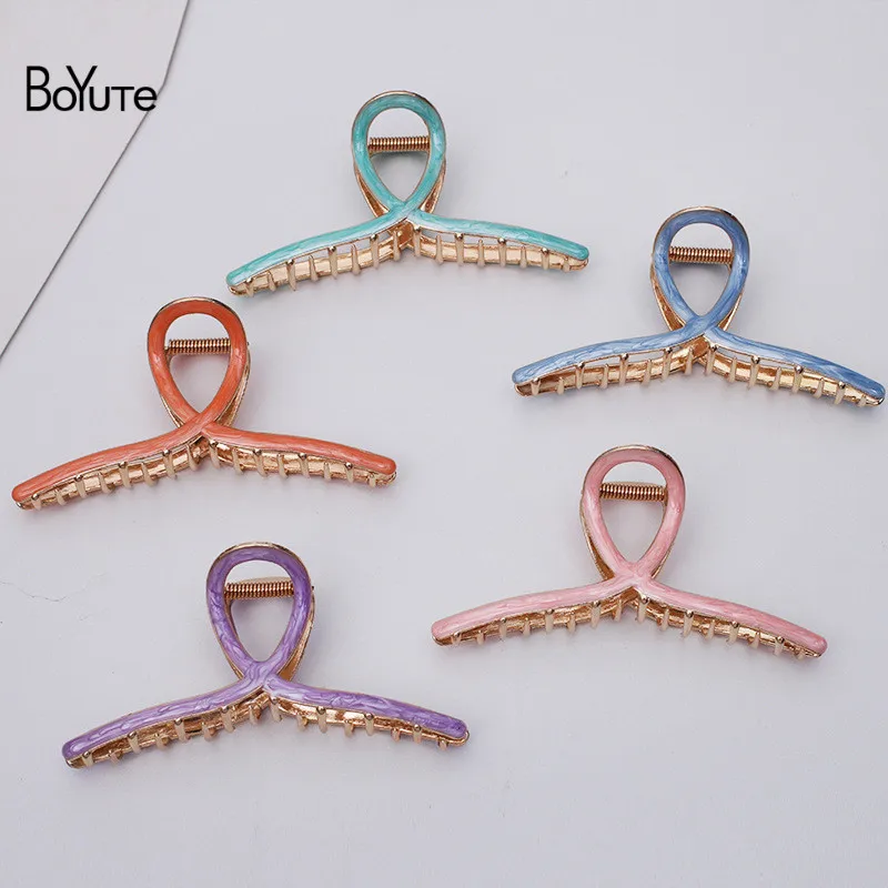 

Большой зажим для волос BoYuTe (5 шт./лот), 12*5 см, эмалированный зажим для волос в виде акулы, металлические украшения для волос, аксессуары для же...