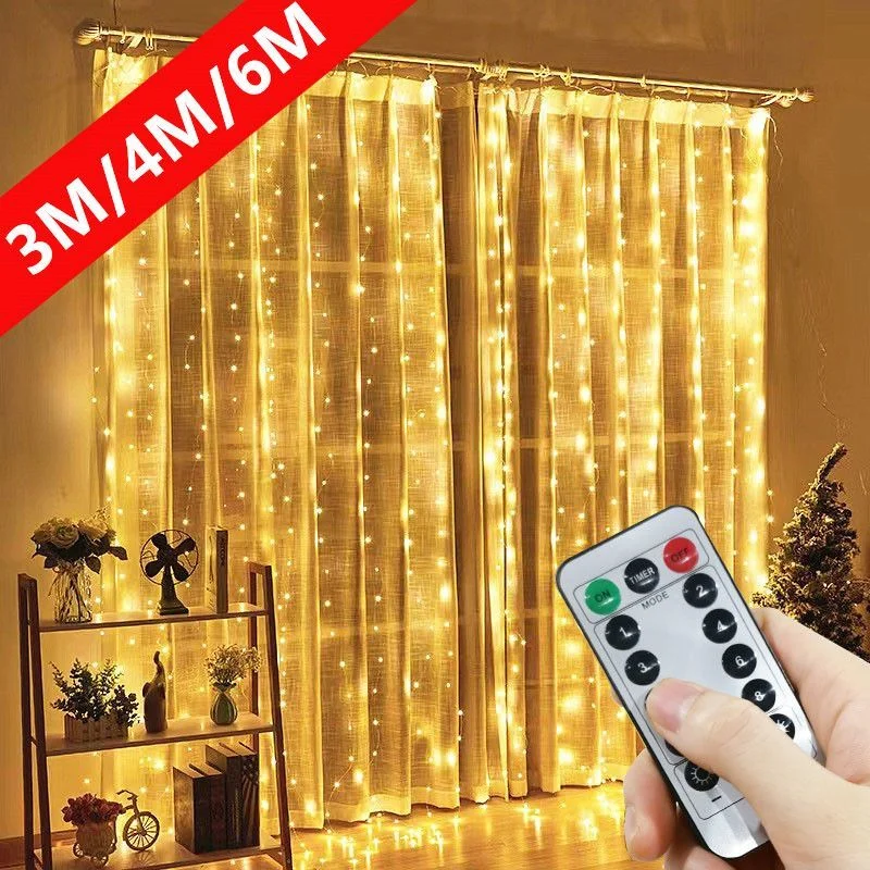 

USB Гирлянда-занавеска, яркая Гирлянда-занавеска, Рождественское украшение для дома, праздника, декоративная Новогодняя лампа