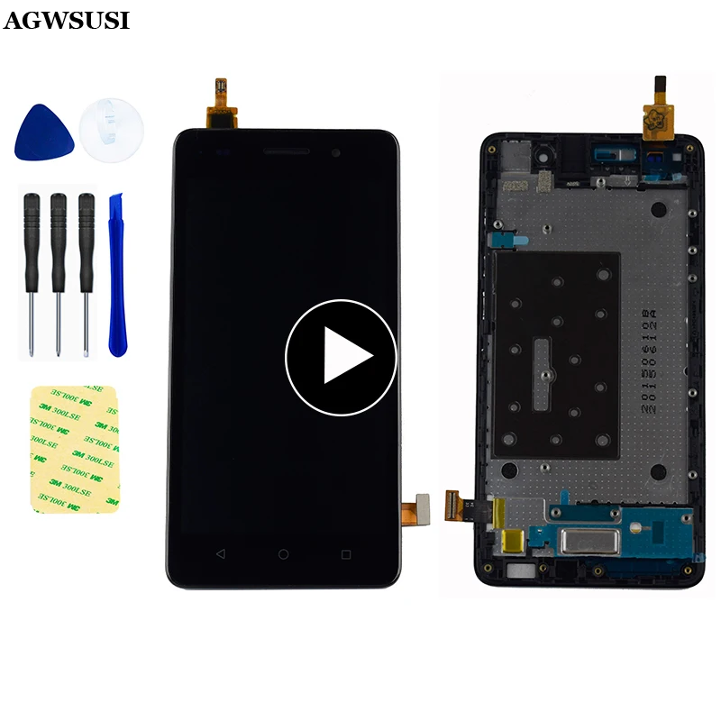 Для Huawei G Play Mini CHM-U23 CHM-U03 CHM-U0 Honor 4C сенсорный экран с цифровым преобразователем + ЖК-дисплей в сборе с рамкой