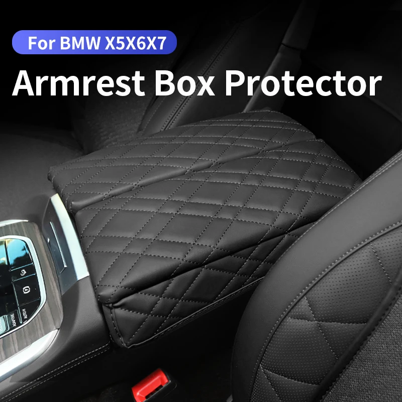 

Car Center Console Storage Box Cover Auto Armrest Protector Pad For BMW X3 X4 X5 X6 X7 G01 G02 G05 G06 G07 G08 F15 F16 F25 LHD