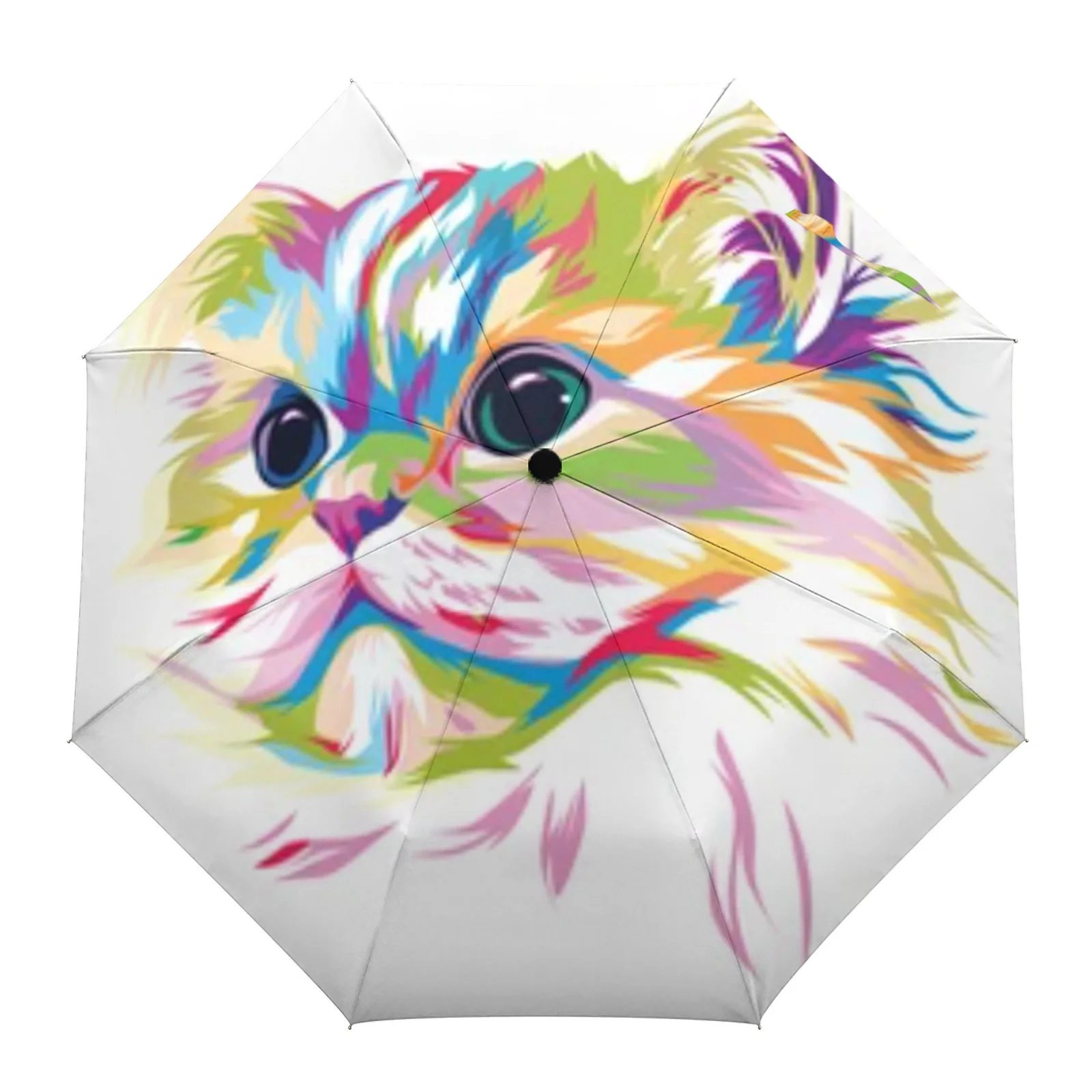 

Beautiful Cat Automatic Umbrella Portable Folding Sunny and Rainy Umbrella Women Parasol Umbrella