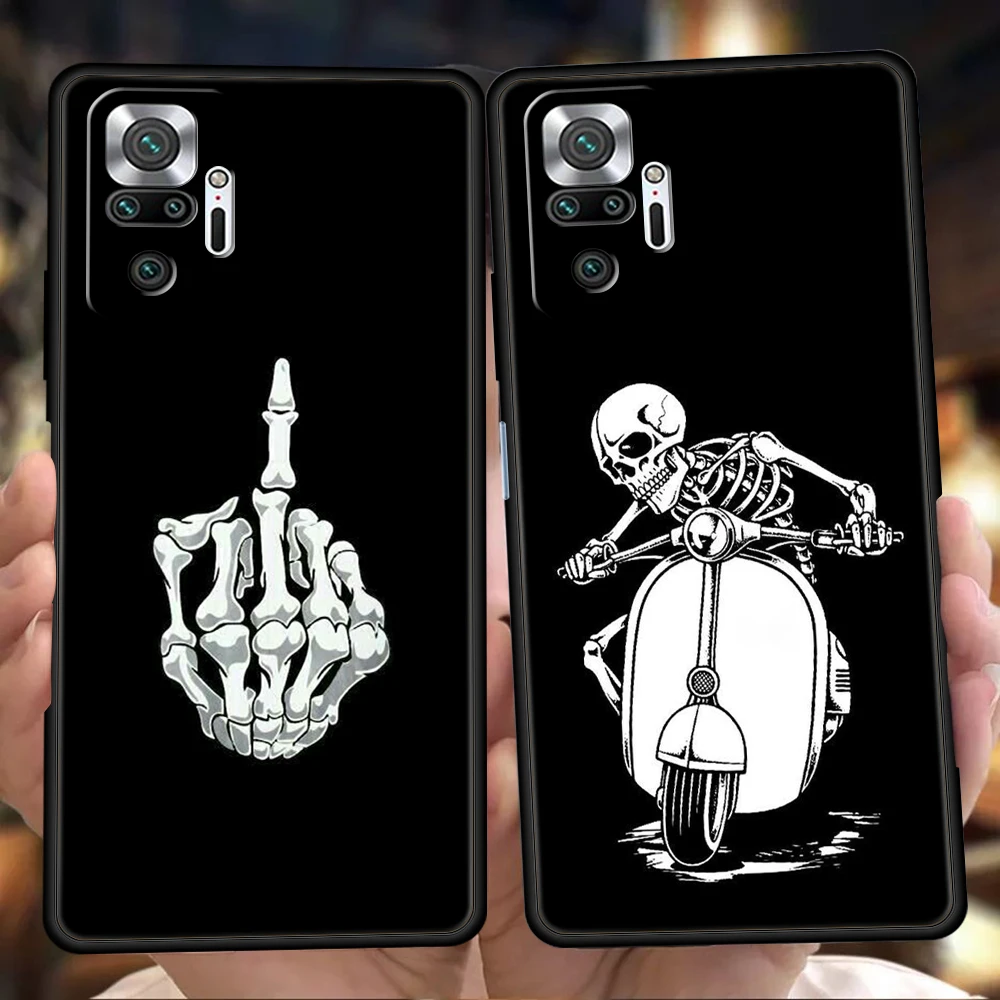 

Cute Skull Phone Case for Xiaomi Redmi NOTE 12 Pro K40 K50 Gaming 8A 9T 9A 9C Note 8 8T 9 9S 10 11 Pro Plus Soft Shell Capa Bags
