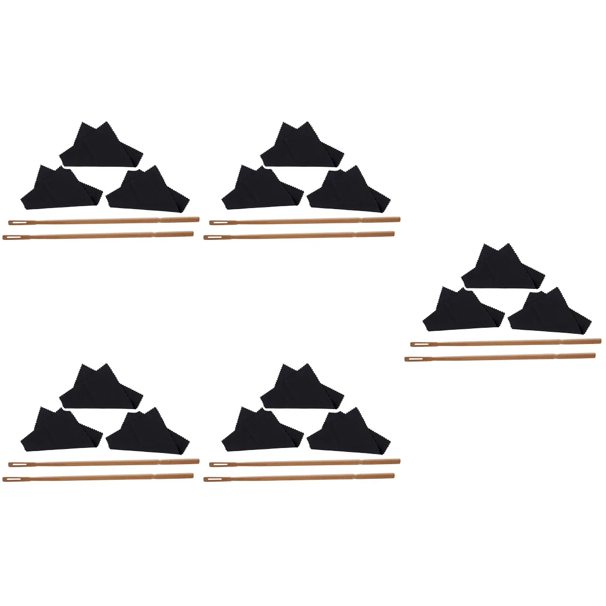 

5 комплектов, чистящие полоски и флейты для ткани, включая чистящие салфетки и флейты