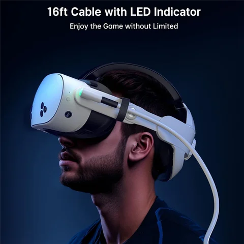 USB3.2 Gen1 VR Link Кабель для быстрой зарядки VR Link Кабель типа A к C для Oculus Quest 3S 3 2/PICO Neo 3/PICO 4 VR Аксессуары