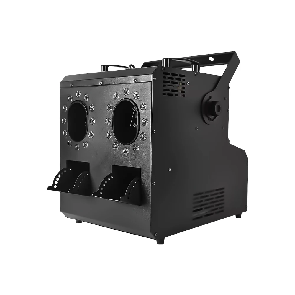 

1500 Вт светодиодная машина для изготовления пузырей с двумя отверстиями DMX Control DJ Disco Fog Bubble Machine для свадебной вечеринки, танцев, Хэллоуина, фестиваля
