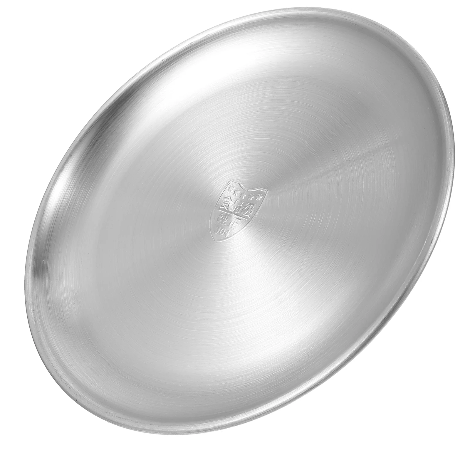 

Round Trays Coffee Table Stainless Steel Dessert Plate Food Snack Serving Cake Pan Barbecue Rustproof