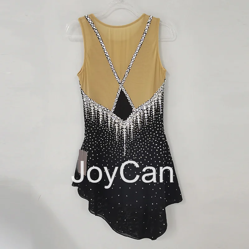 Платье для катания на коньках JoyCan стрейчевая танцевальная одежда из черного