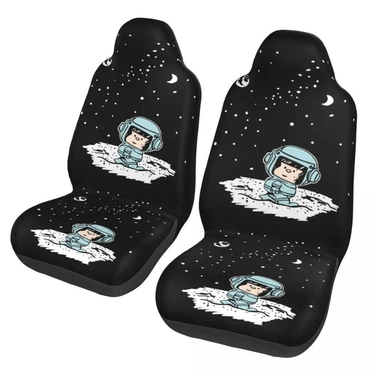 

Space Astronaut Mafalda Universal Car Seat Covers Fit for Cars Trucks SUV or Van Quino Comics Cartoon Auto Seat Cover Protector