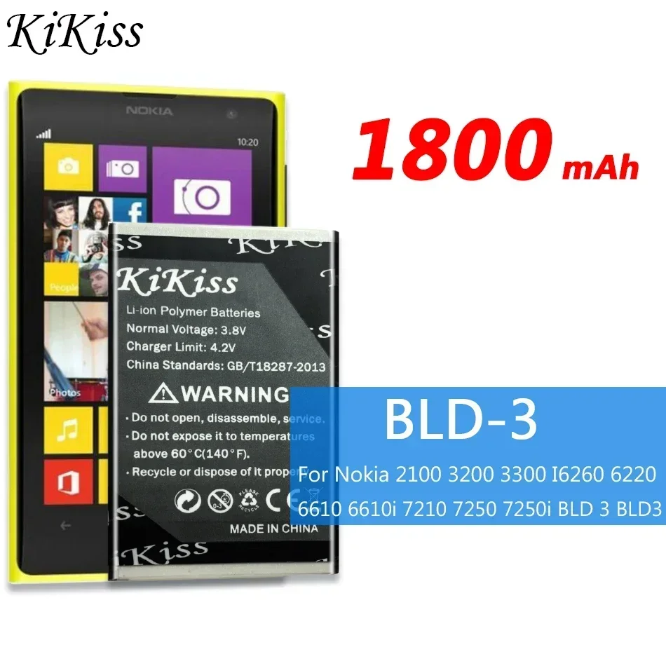 Аккумулятор для смартфона BLD-3 Nokia 7210 3300 2100 6220 6200 6610 7250 I6260 6610i 7250i BLD3 BLD 3