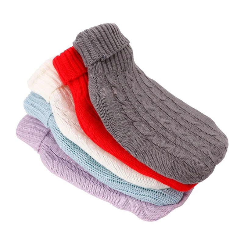 

X6HD 2000ml Hot Water Bottle Knit Bags Cover Super Soft Warm Cloth Storage Case