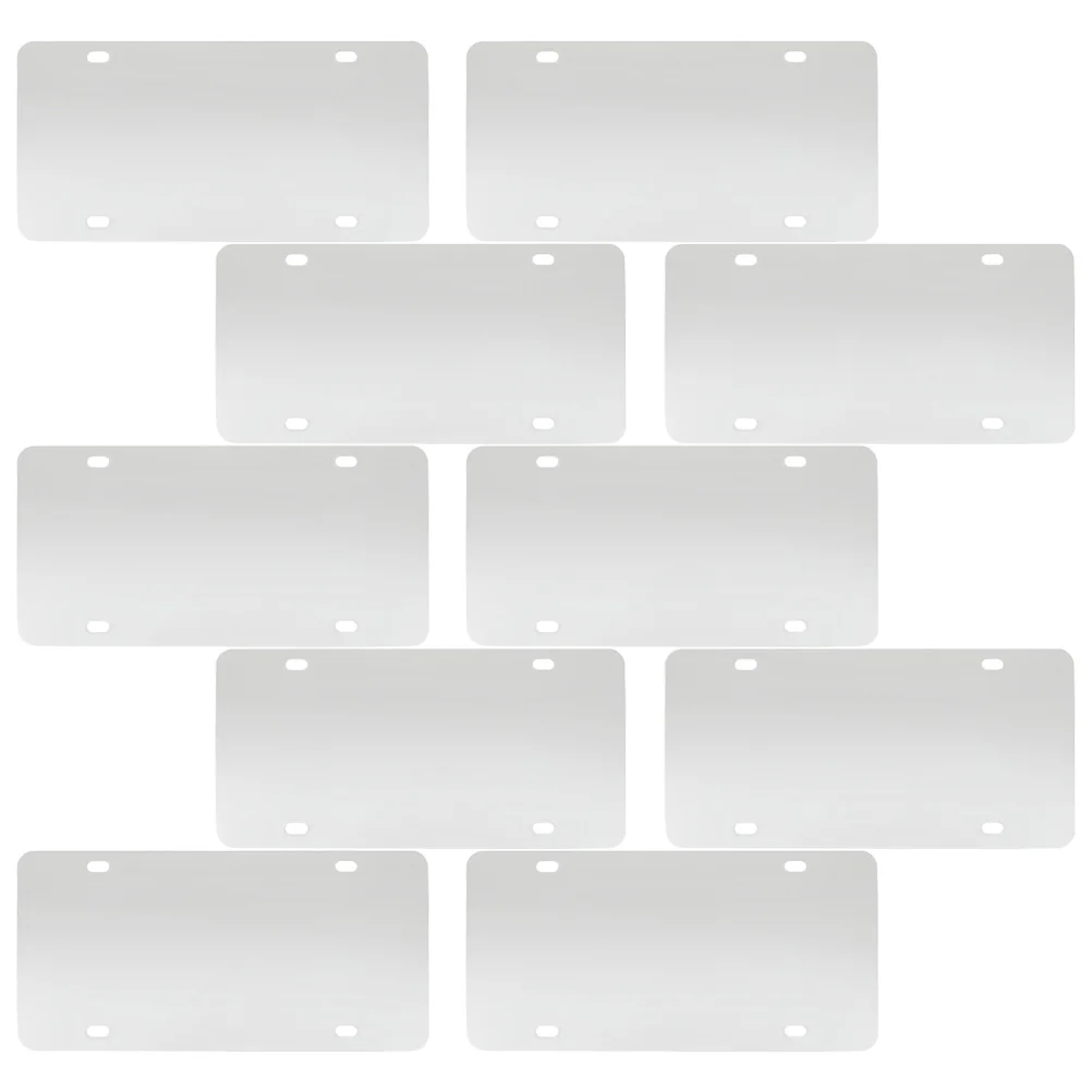 

10 pcs Heat Thermal Transfer License Plates DIY Blank License Plates Sublimation Blank License Plates