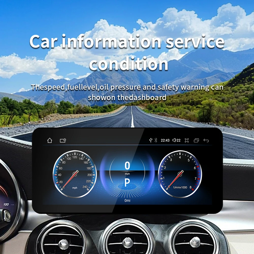Автомобильный мультимедийный видеоплеер Carplay Android 14 12 3 дюйма GPS подходит для Mercedes