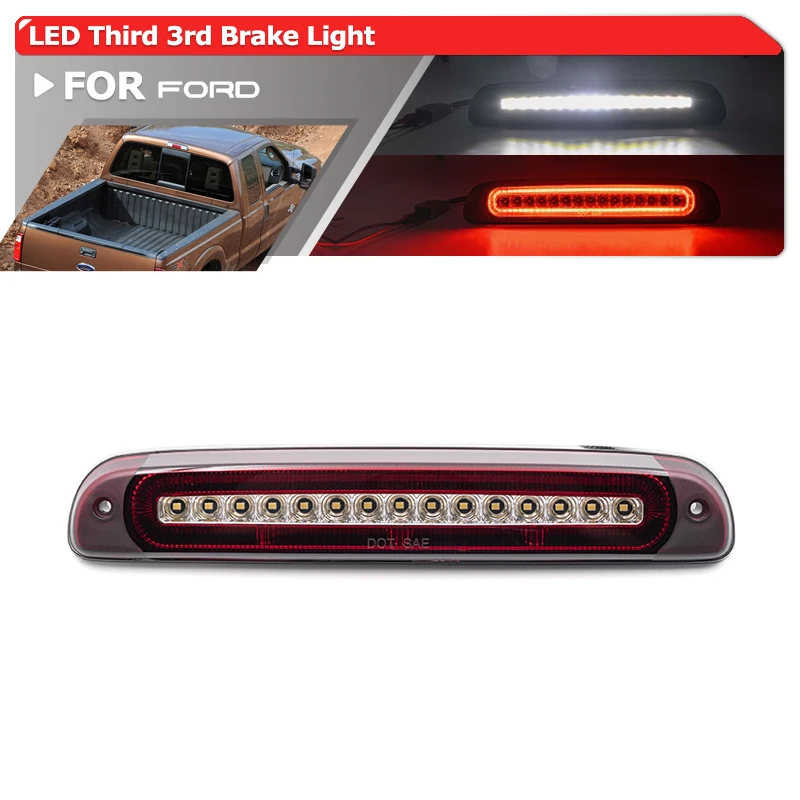 

1x Led High-Mount Third 3rd Brake Light White Roof Cargo For Ford F-250 F-350 F-450 F-550 Super Duty Ranger For Mazda B2300