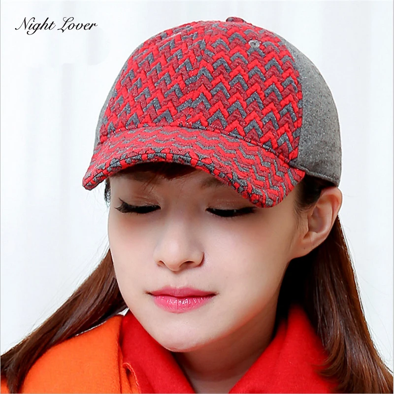 

Модные женские хлопковые бейсболки, Демисезонные женские уличные повседневные регулируемые шапки с цветными линиями