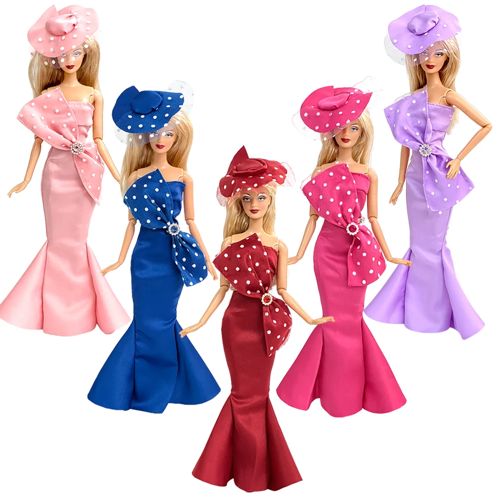 

NK Official 5 Pcs Noble Dress Fashion Party Evening Dress Suitable For 1/6 Doll Party Clothes For Barbie Doll Accessories