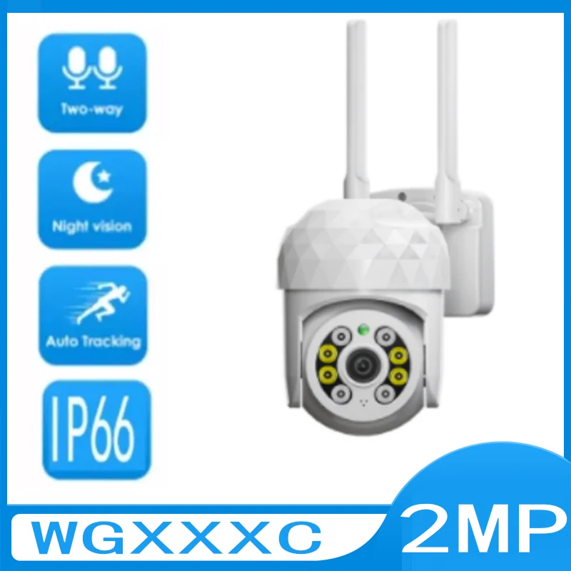 

Камера видеонаблюдения 2 Мп HD Беспроводная с Wi-Fi и двойным светом, водонепроницаемая ip-камера с ночным видением и пассивным ИК датчиком движ...