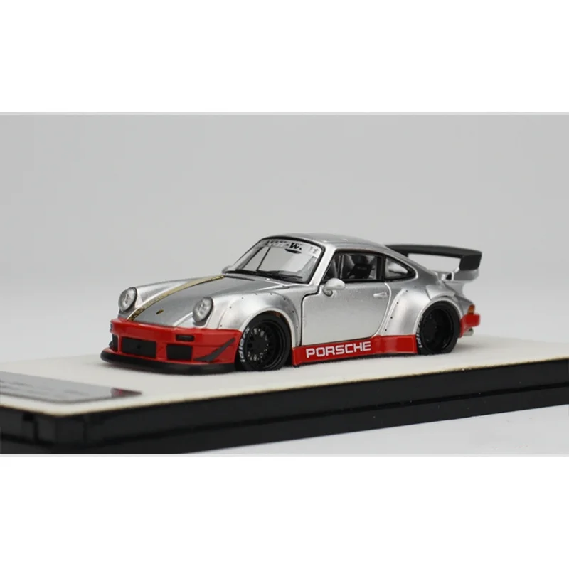 

1:64 PGM RWB 930 Старк Серебряный Красный 911 дверь полностью открытая модель автомобиля из сплава Коллекционная Миниатюрная игрушка для детей