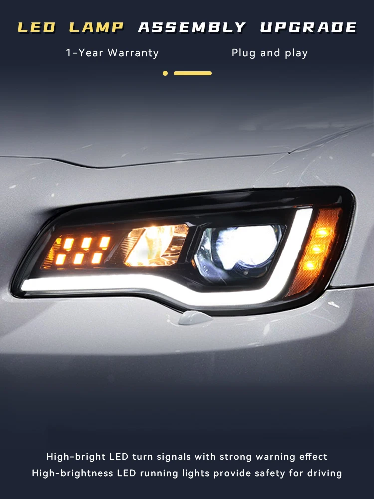 Стайлинг автомобиля для Chrysler 300C 2011-2017 передняя лампа DRL фара указателя поворота