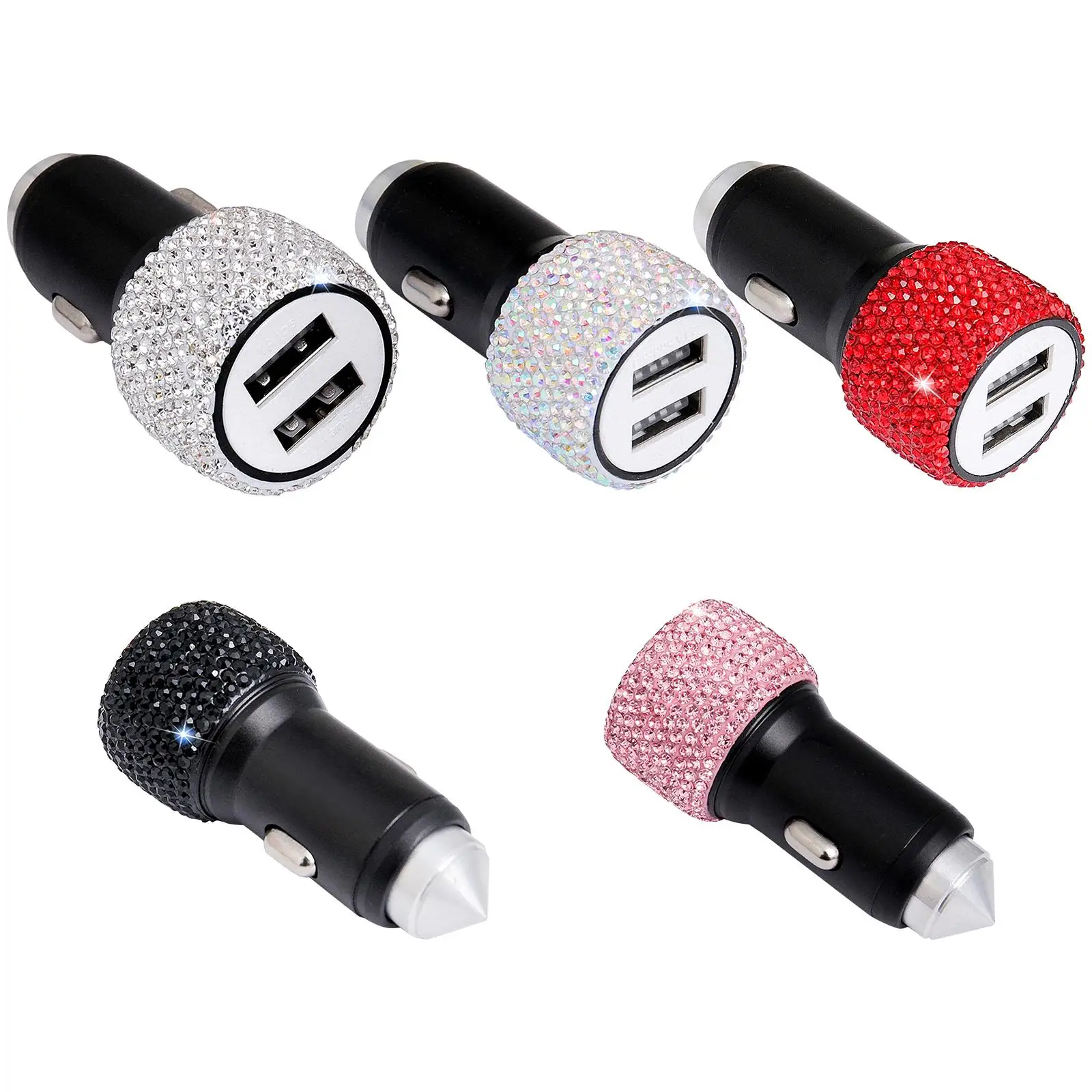 

Автомобильное зарядное устройство с двумя USB-портами, 12-24 В