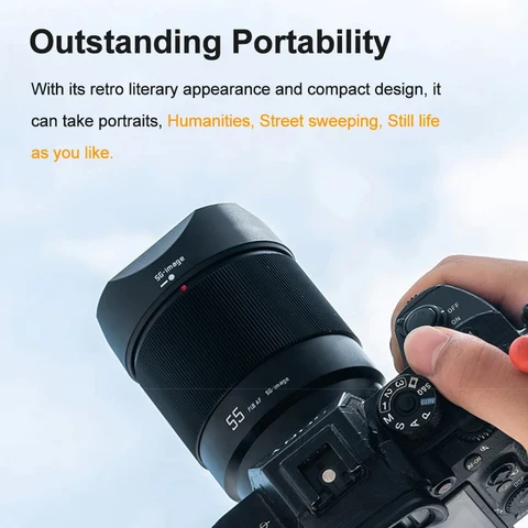 SGimage AF 55 мм F1.8 Портретный объектив для Sony A6000 Nikon ZFC Fuji X-T100
