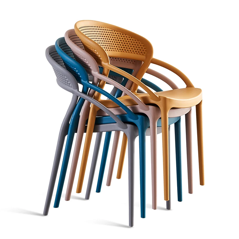 

Стулья со спинкой, домашние пластиковые обеденные стулья, скандинавские стулья для отдыха, утолщенные складные идеи