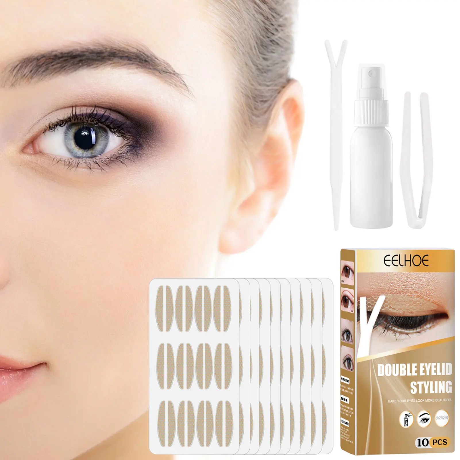 

Натуральные самоклеящиеся наклейки для век, не оставляющие следов полоски для подтяжки век, мгновенные ленты для подтяжки век без хирургии