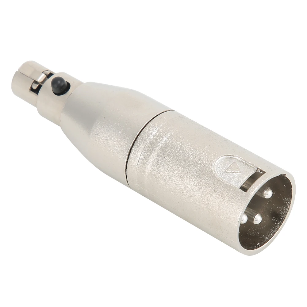 3-контактный MINI XLR от женщины до посеребренного мужской аудио адаптер