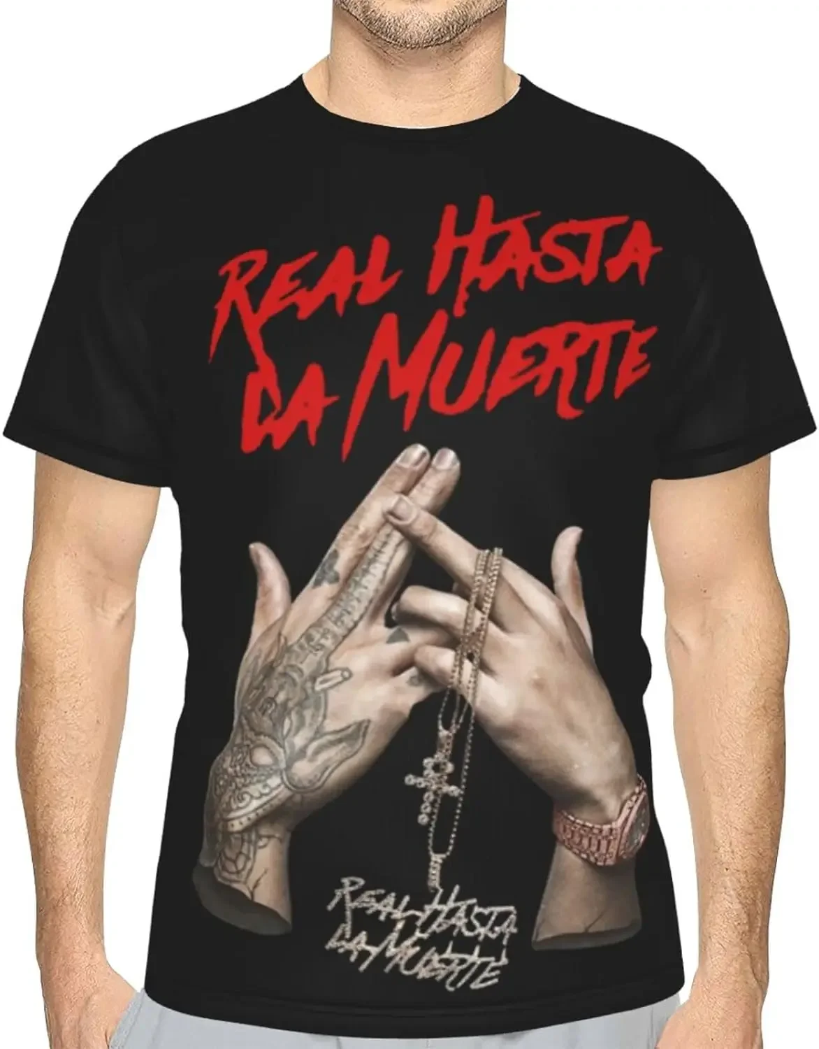 Мужская футболка с коротким рукавом круглым вырезом и