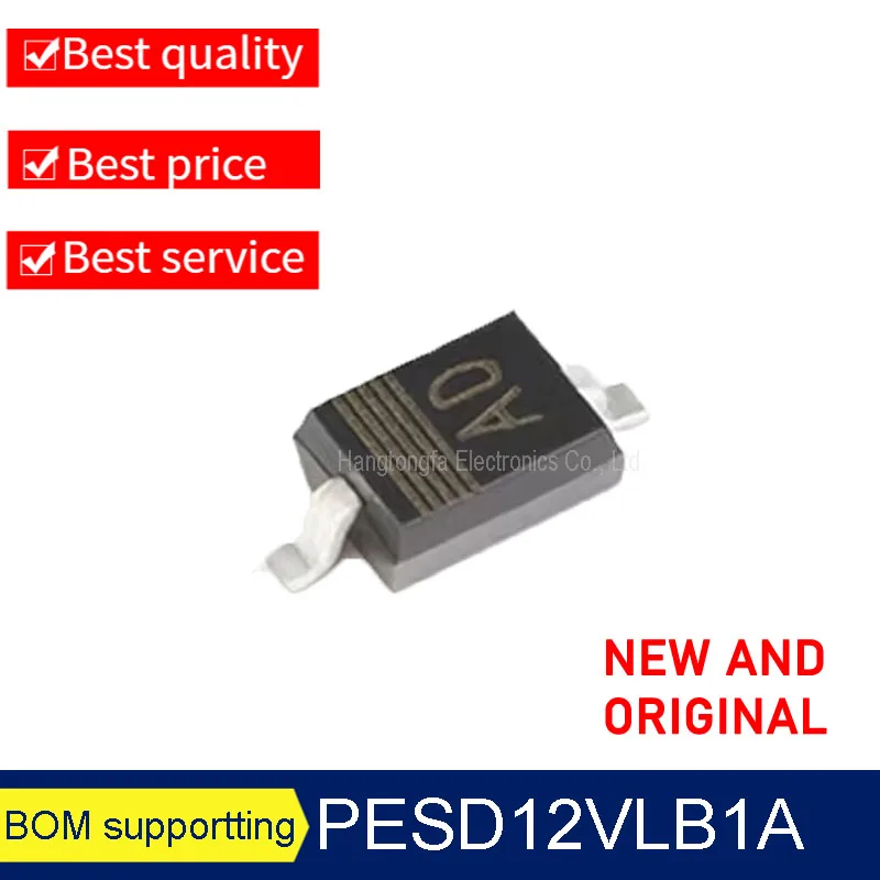 

100PCS/Lot Original PESD12VLB1A PESD12V Marking AD SOD323 12V SMD ESD Triode NEW