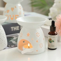 ceramic candle aromatherapy furnace aromatherapy lamp essential oil furnace household romantic flower shape burner home decor