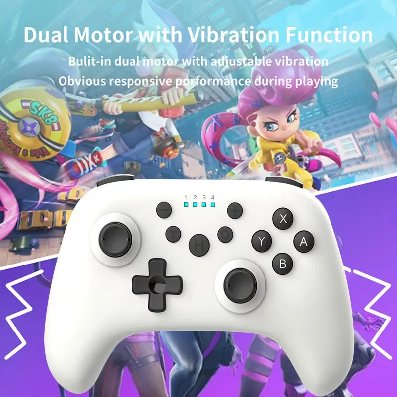 

for Switch OLED Console With Wake-up 6-axis Gyroscope Turbo Function NFC Wireless Blue-tooth- Gamepad With Light Ring