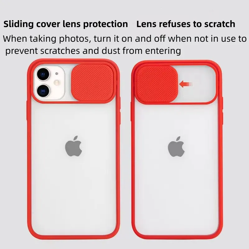 

Practical sliding cover lens protection phone case suitable for iPhone 6 6s 7 8 x xr xsmax 11 12 13 14 promax series protective