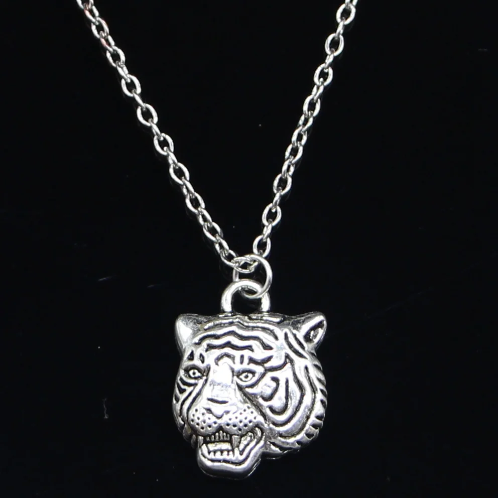 Новое модное ожерелье 23x17 мм подвеска в виде головы тигра короткое длинное ожерелье для женщин и мужчин Подарочное ювелирное изделие чокер