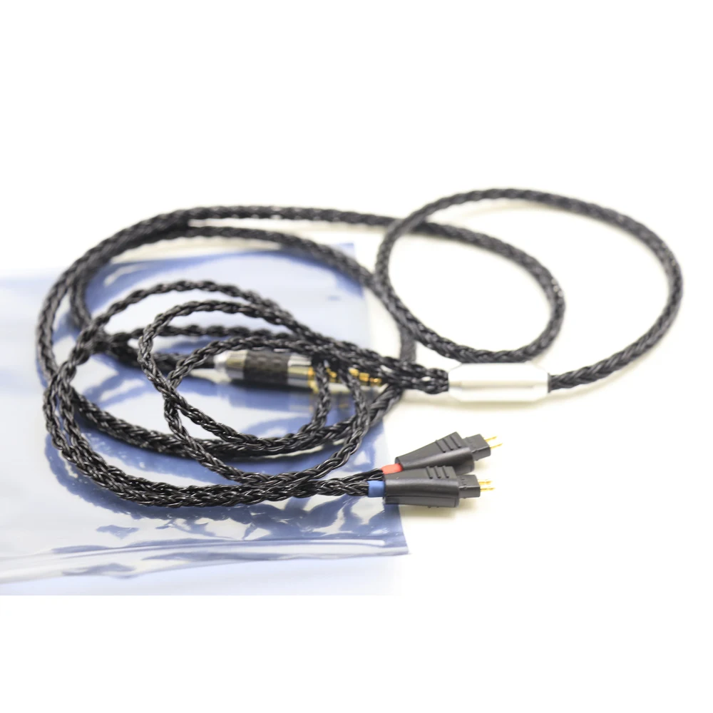 Ярко-черный высококачественный 16-ядерный сменный кабель для наушников Fostex TH610 TH900