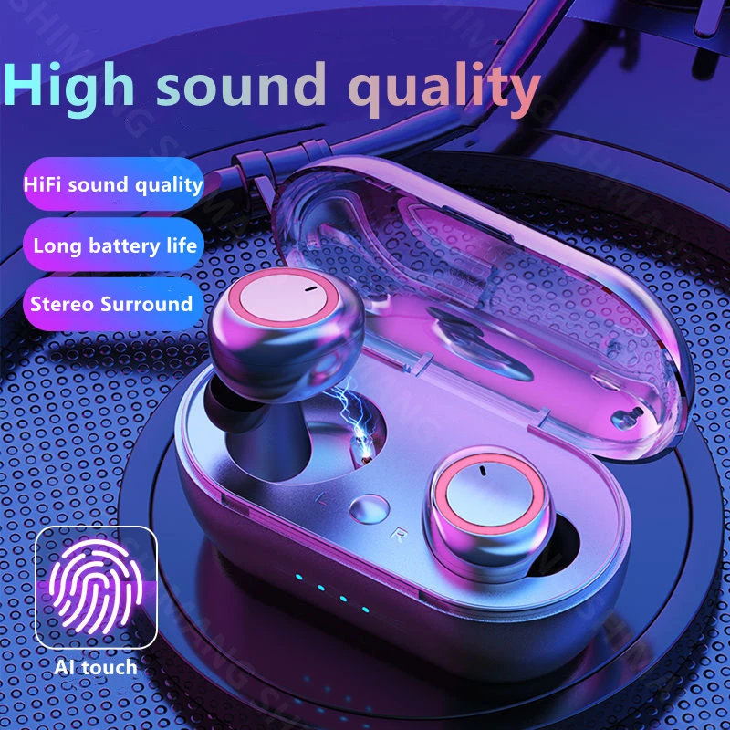 

Bluetooth-наушники Y50, IPX7, водонепроницаемые, с глубокими басами