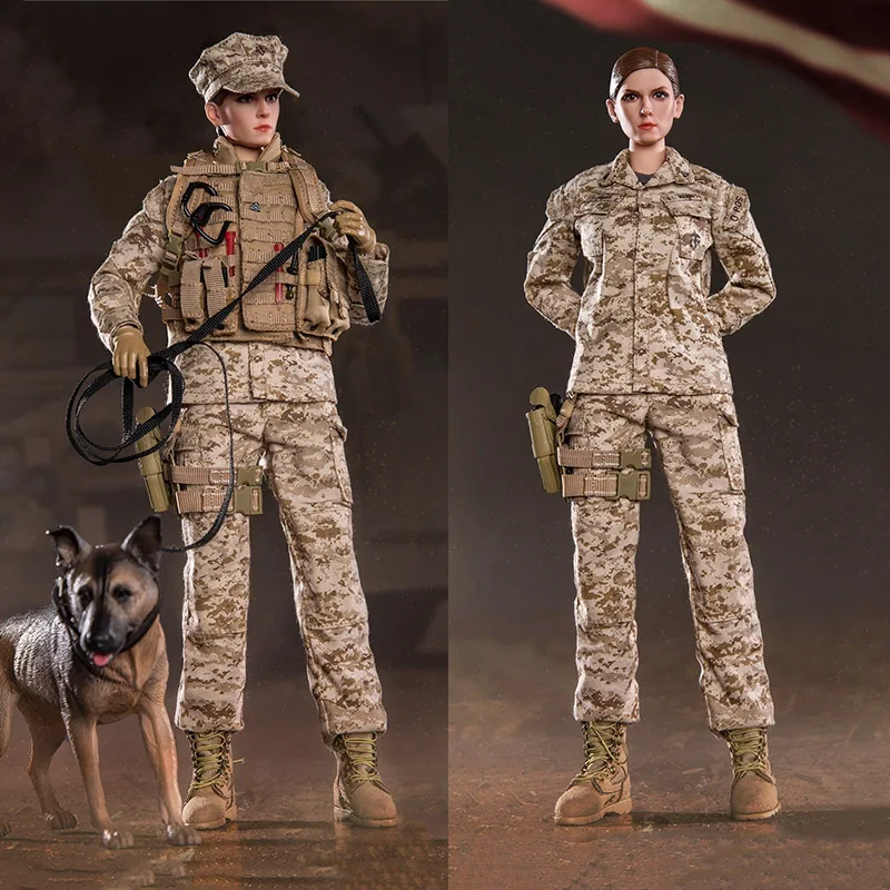 

FLAGSET FS73042 1/6 Scale Female Solider USMC Dog Trainer Model 12 Inches Full Set Action Figures Toys for Fans Holiday Gifts