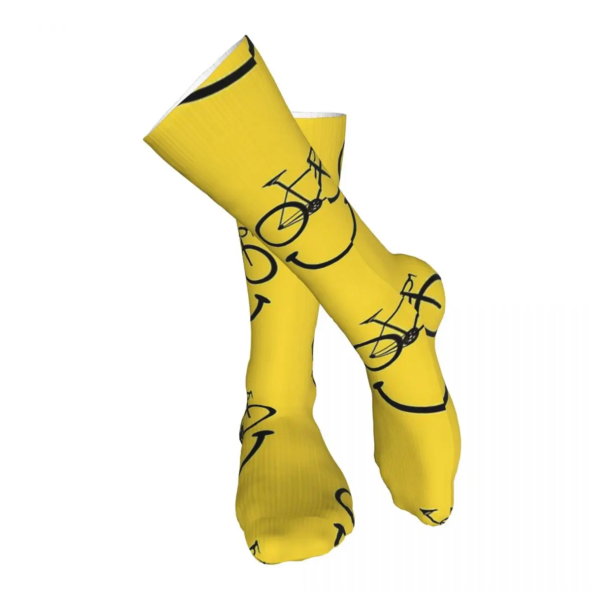 

Bicycle Smile Face Adult Stockings Stretchy For Daily Matching Medium thickness Bright Colours