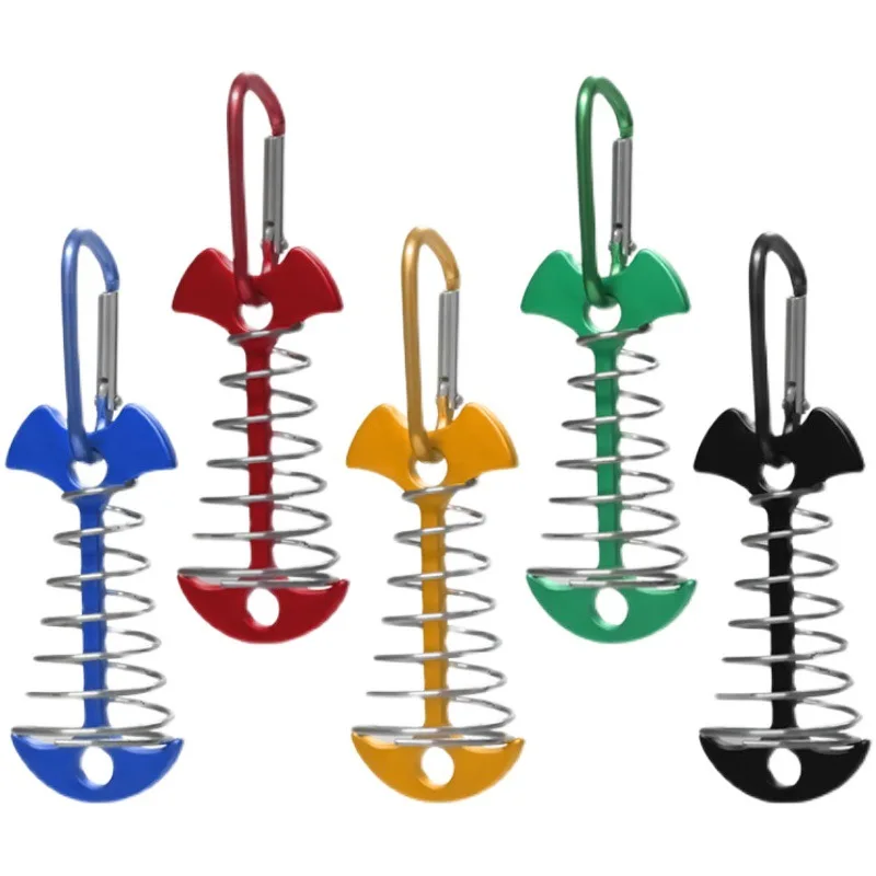 

Колышки для палатки, регулируемые, пружинные, с карабином, 10 шт.