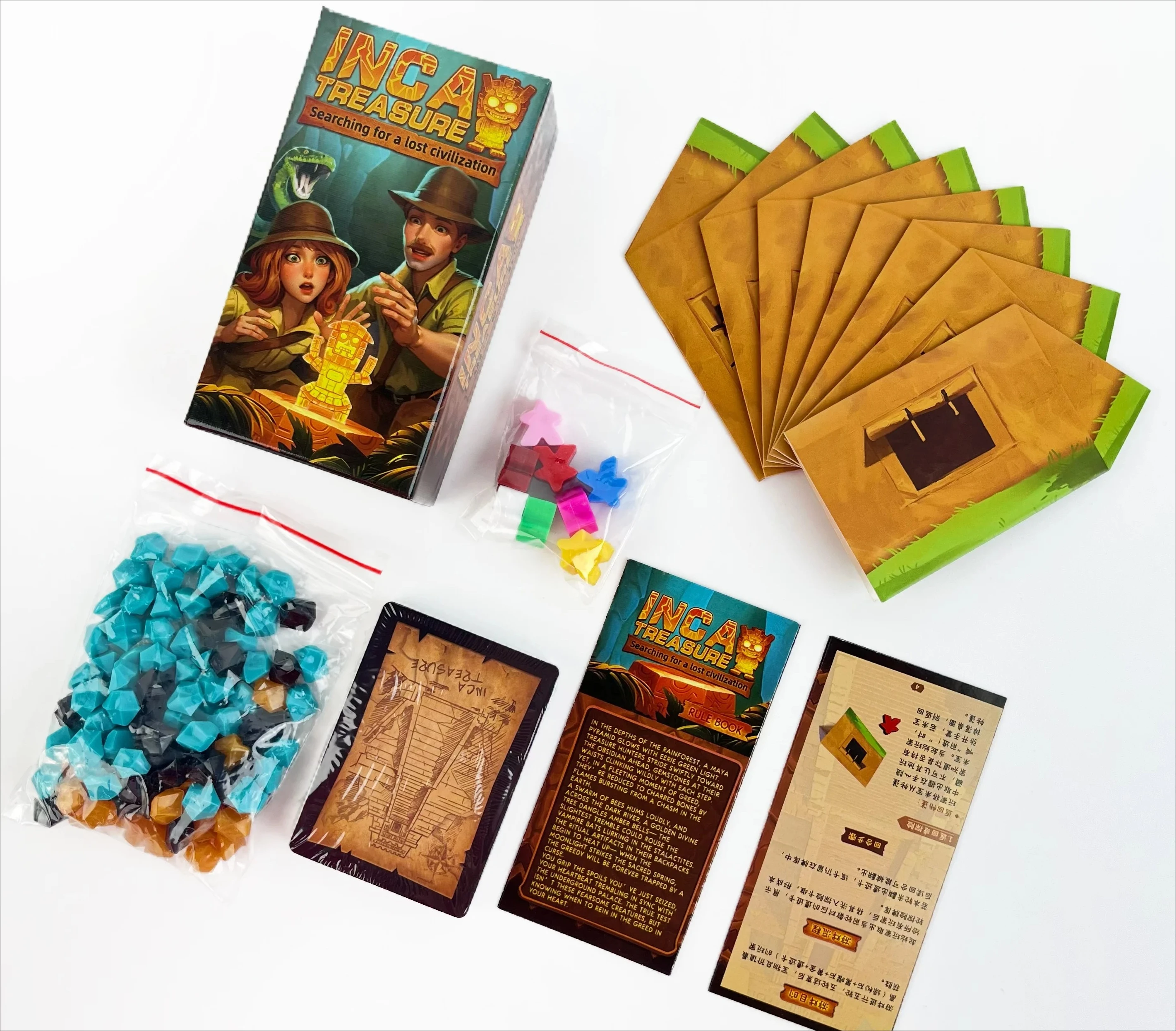 Фото Инканская игра-головоломка: стратегическая настольная игра для 3-8 игроков (от 14 лет) – Блэф, ставки и соревнование на выживание! №1