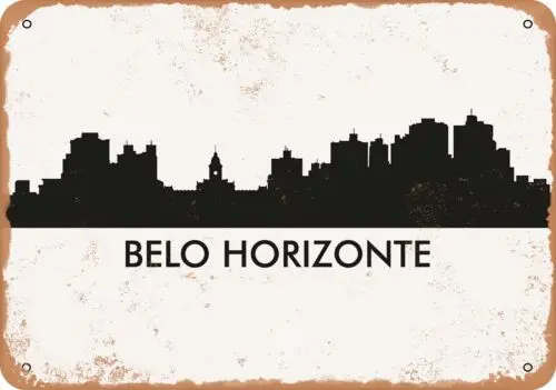 Металлический знак-красивый горизонтальный пейзаж-винтажный вид